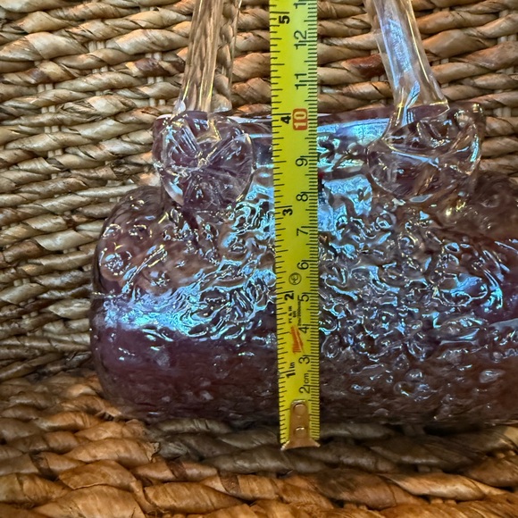 Elegant hqt brand  lavender/amber Glass Handbag - Picture 9 of 10